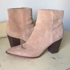 Sam Edelman Suede Booties- Oatmeal